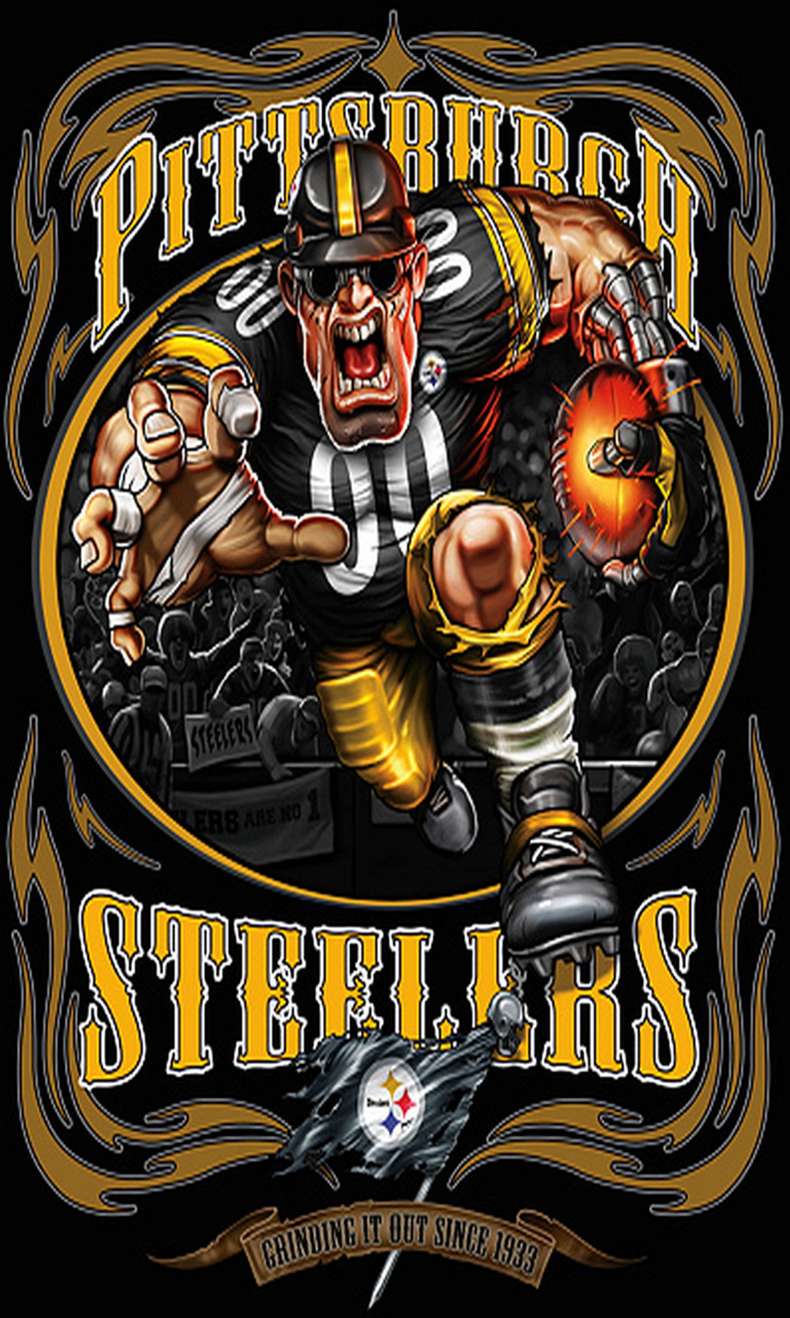 Pittsburgh steelers football t - shirt design (football, nfl, pittsburgh steelers, sport, sports)