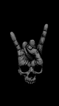 Rock 'n' Roll Skull Hand Gesture