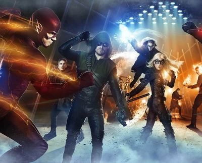 Dynamic Showdown: The Flash and Arrow Unite Against Villains