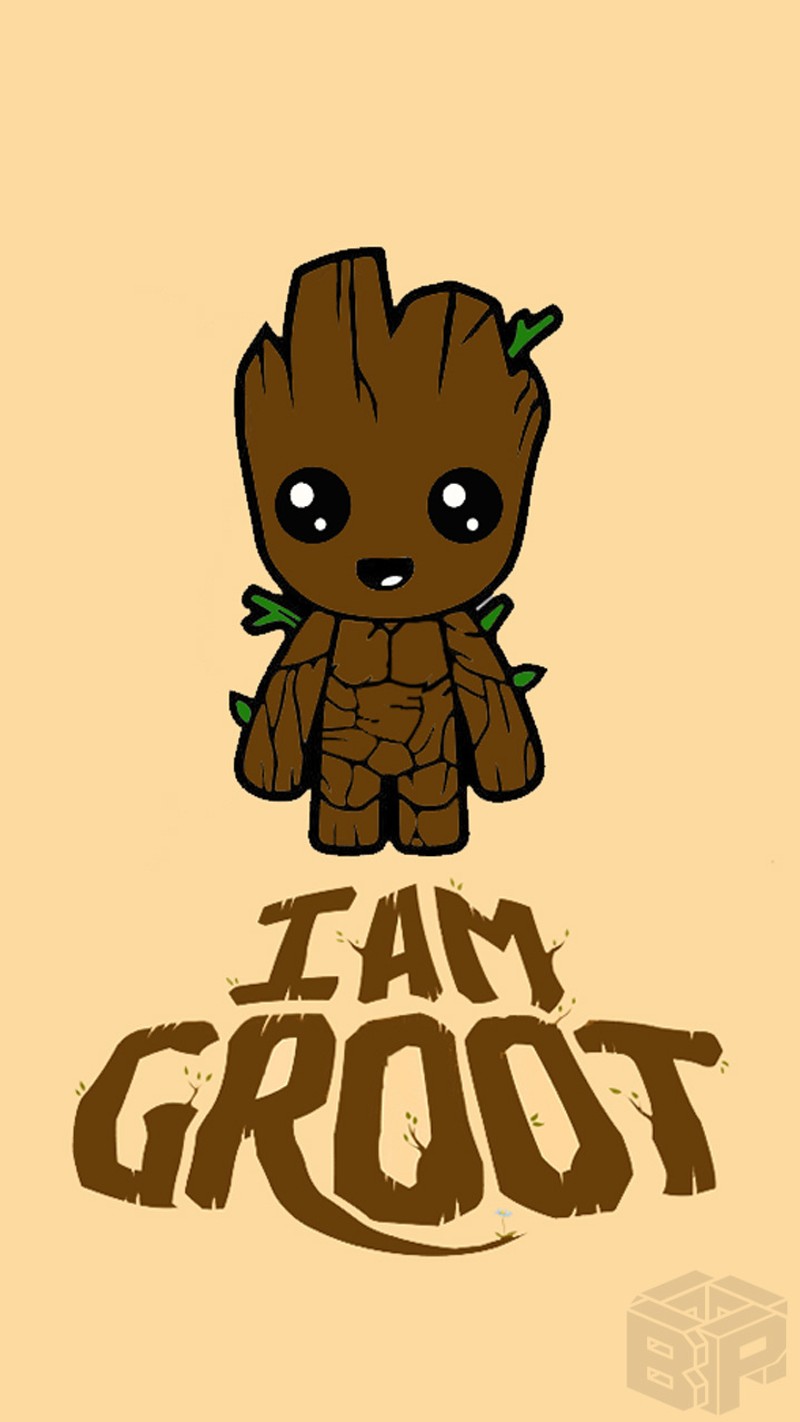 Крупный план мультяшного грута с надписью far groot (marvel, приключение, стражи галактики, малыш грут, baby groot)