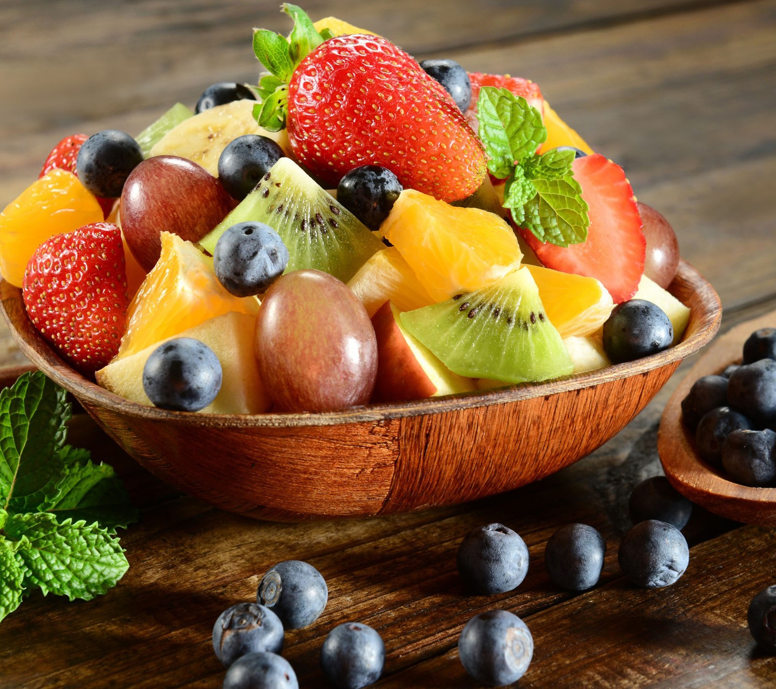 Descargar fondo de pantalla frutas, ensalada