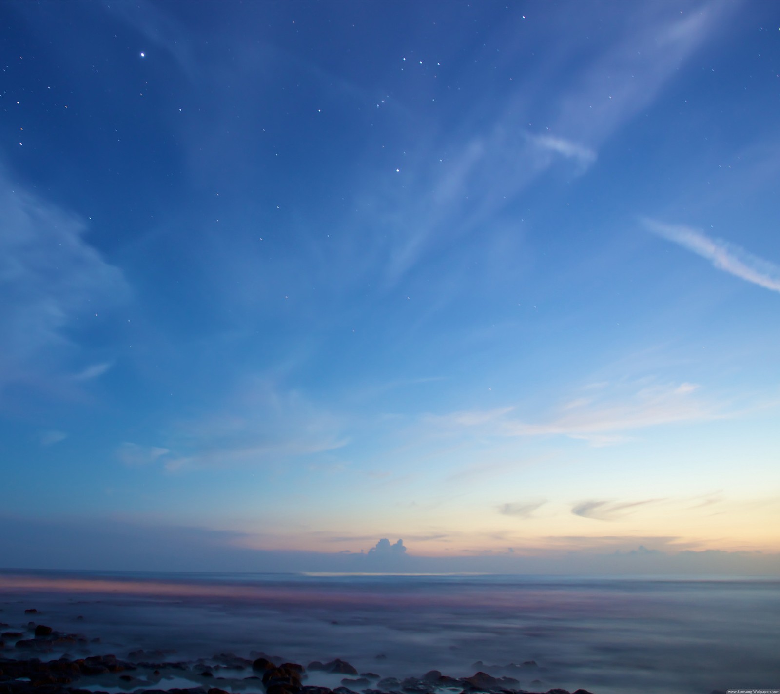 A view of a mountain with a sky full of stars (nature, sky)