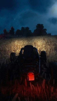 Aventura noturna no PUBG: O buggy no campo aberto