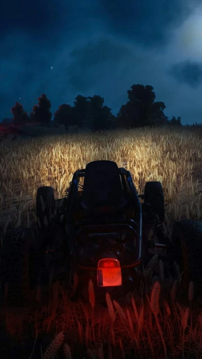 Nachtabenteuer in PUBG: Der Buggy auf dem offenen Feld