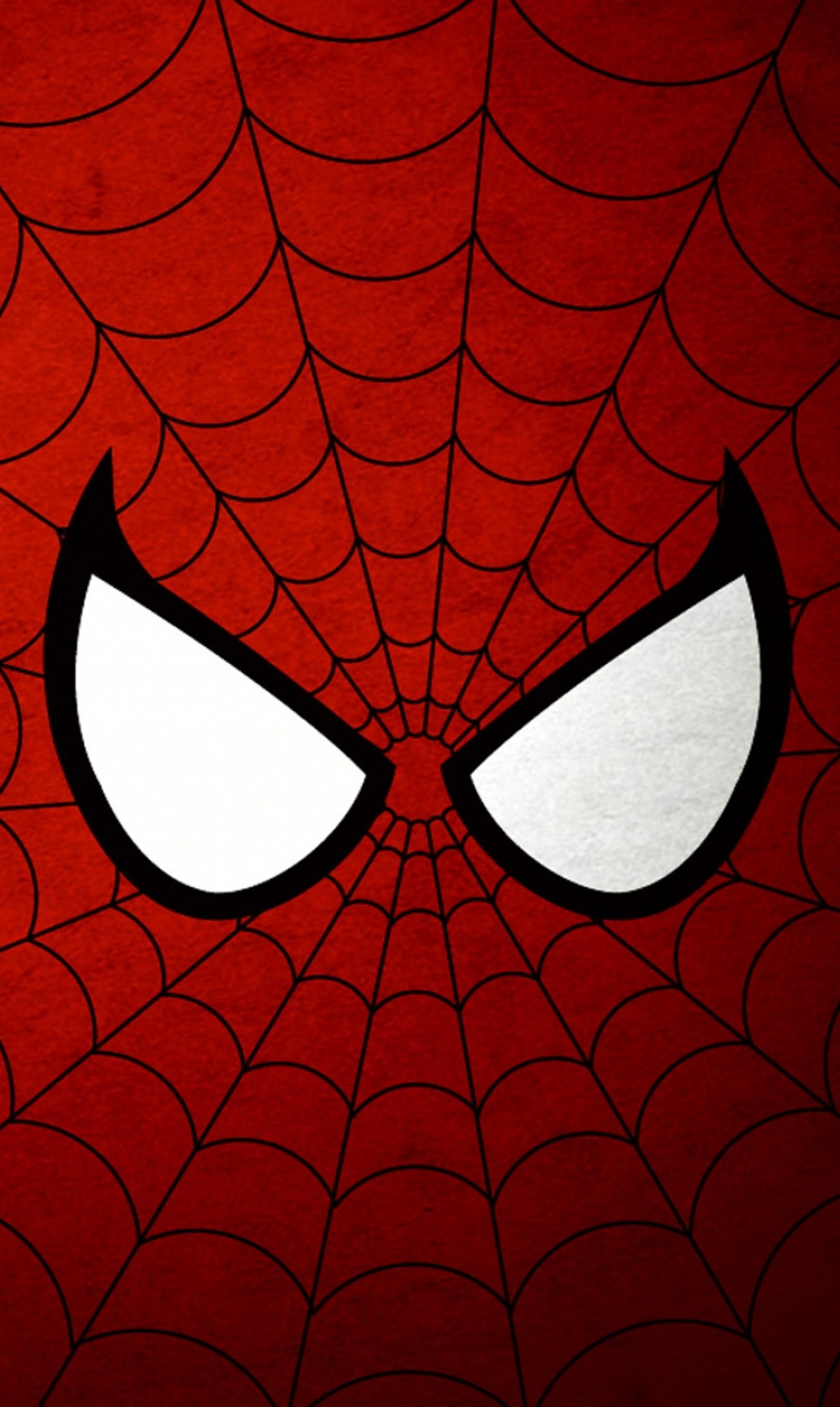 Spider-man-augen auf rotem hintergrund mit einem spider-man-gesicht (comic, film, spiderman, fernseher)