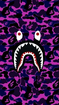 bape, mask, purple wallpaper