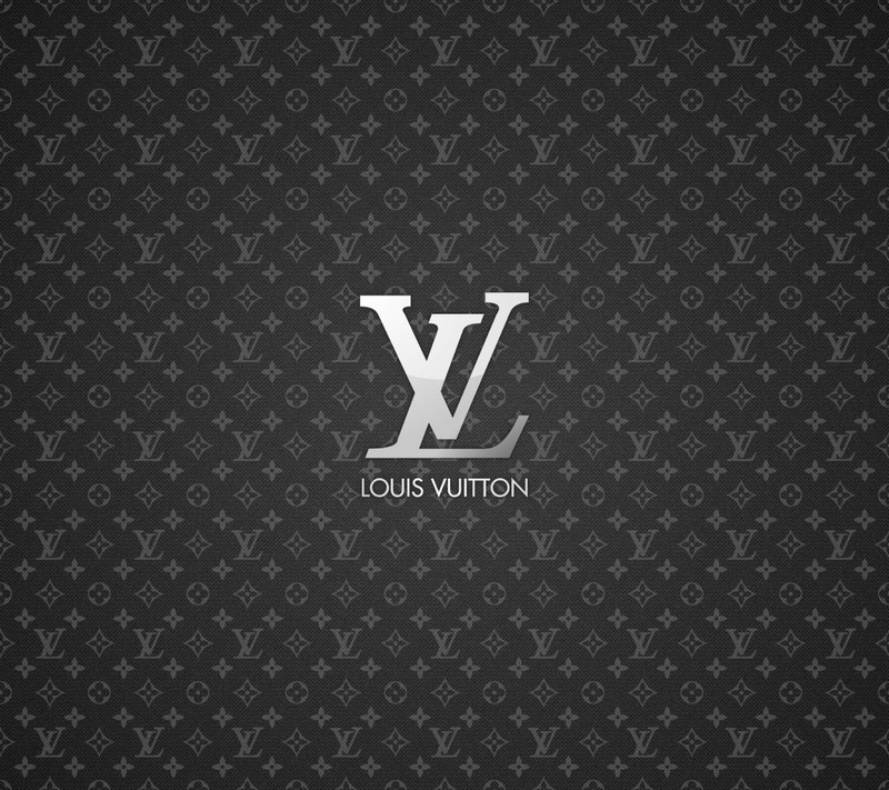 Черно-белый логотип louis vuitton на черном фоне. (бренды, луи виттон, louis vuitton)