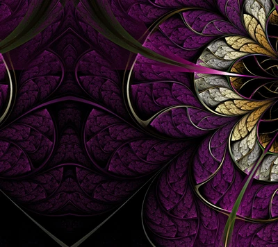 abstrait, design, floral, fleur, violet