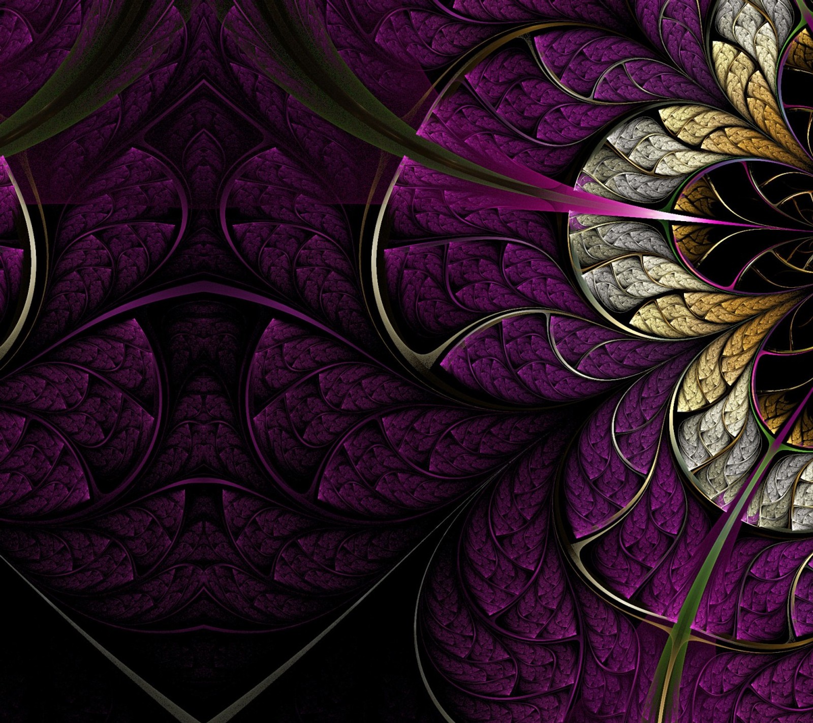 Fundo de quadro abstrato roxo e dourado com uma grande flor. (abstrato, design, floral, flor, roxo)