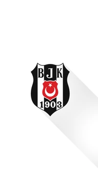 Beşiktaş Logo with Long Shadow Effect