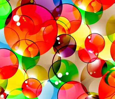 Colorful Abstract Circles and Bubbles