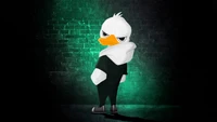 Canard de dessin animé cool dans une tenue urbaine élégante