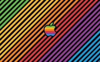 maçã, multicolorido, listras, colorido, logotipo da apple