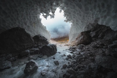 cueva, formación, roca, formas costeras y oceánicas, nube