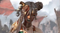 Retrato impactante de Lifeline de Apex Legends: una mezcla de fuerza y resiliencia