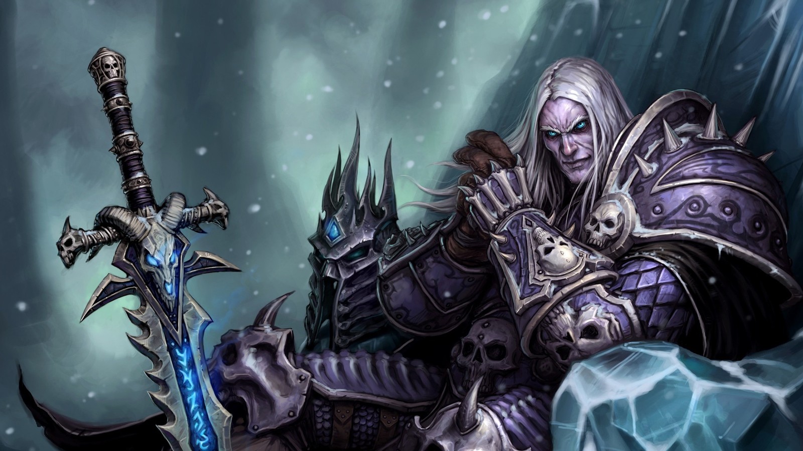 Скачать обои король лич, артас менетил, arthas menethil, world of warcraft, видеоигра