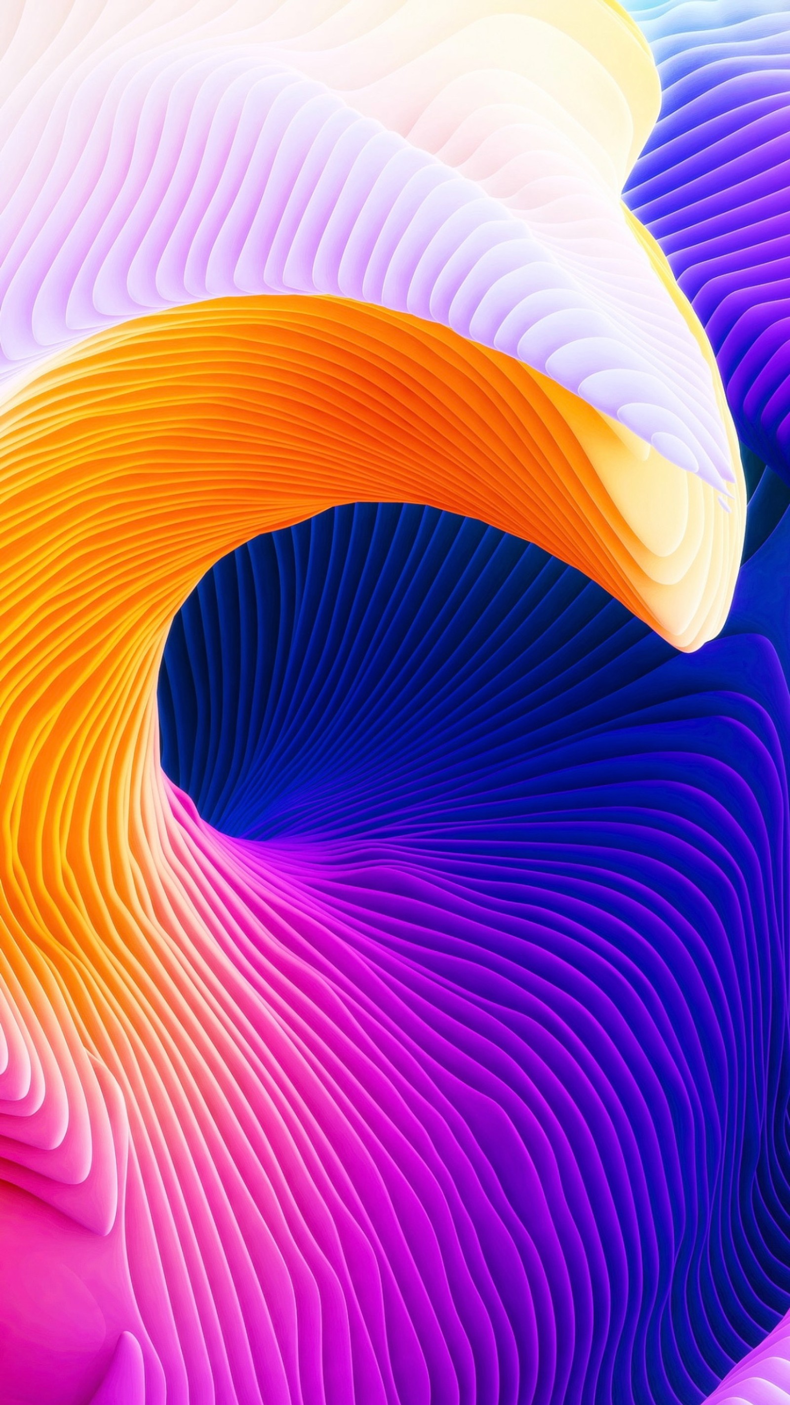 Arte abstracto de un remolino colorido con un diseño curvado (ligero, colorido, púrpura, naranja, violeta)