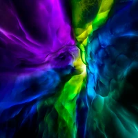 Ondas abstratas vibrantes de cor para papel de parede 4K do iPad Pro