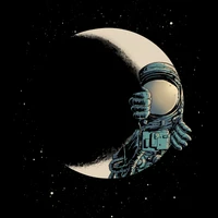 astronauta, black, space wallpaper