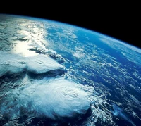 Earth's Curvature: A Stunning View of Clouds and Ocean from Space