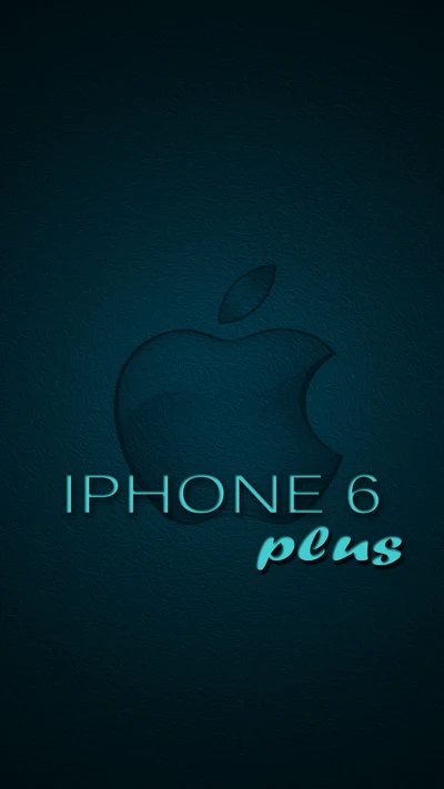 Design abstrait avec le logo Apple et "iPhone 6 Plus" en typographie stylisée sur un fond sombre.