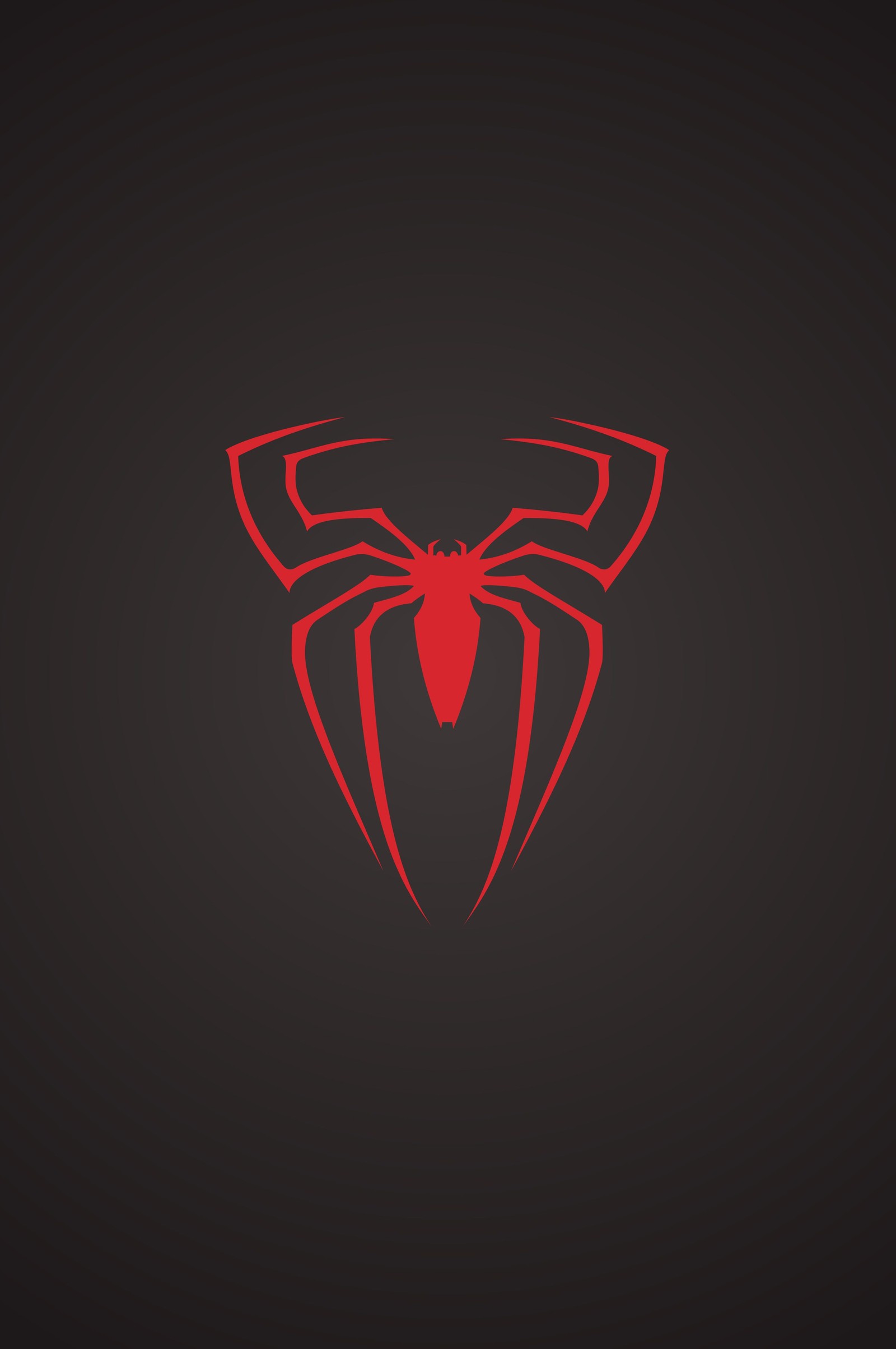 A red spider logo on a black background (black, hero, marvel, red, simple)