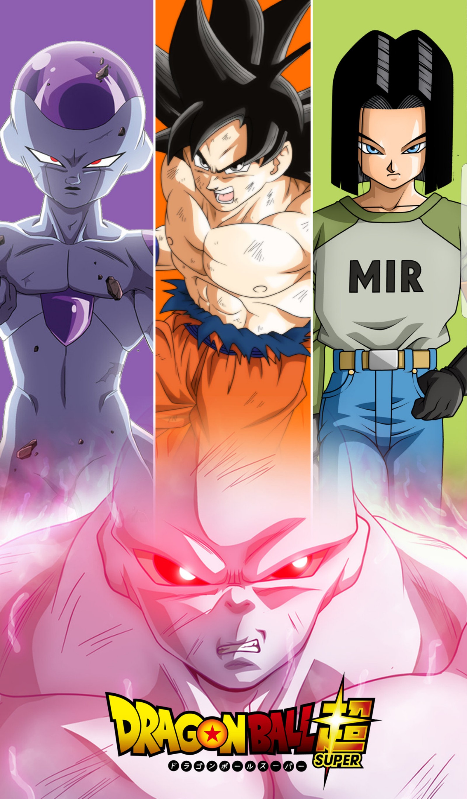 Descargar fondo de pantalla android 17, pelota, dragón, congelador, goku