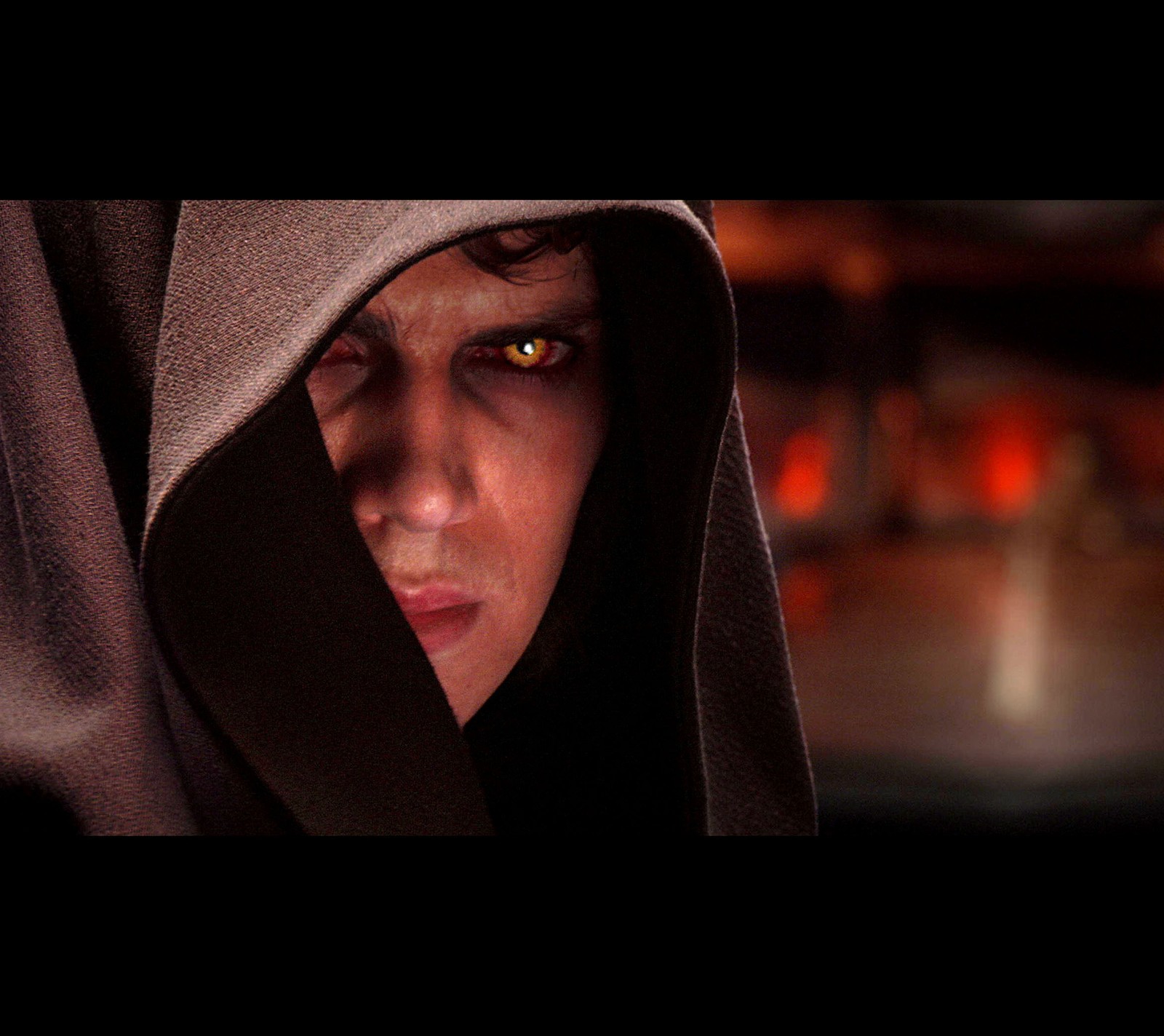 Un homme arabe en capuche regarde l'appareil photo (anakin skywalker, star wars)