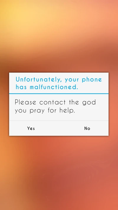 Alerte blague : Votre téléphone a mal fonctionné — contactez votre divinité pour obtenir de l'aide !