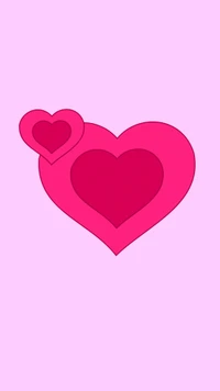 Download hearts, pink, wallpapers for free