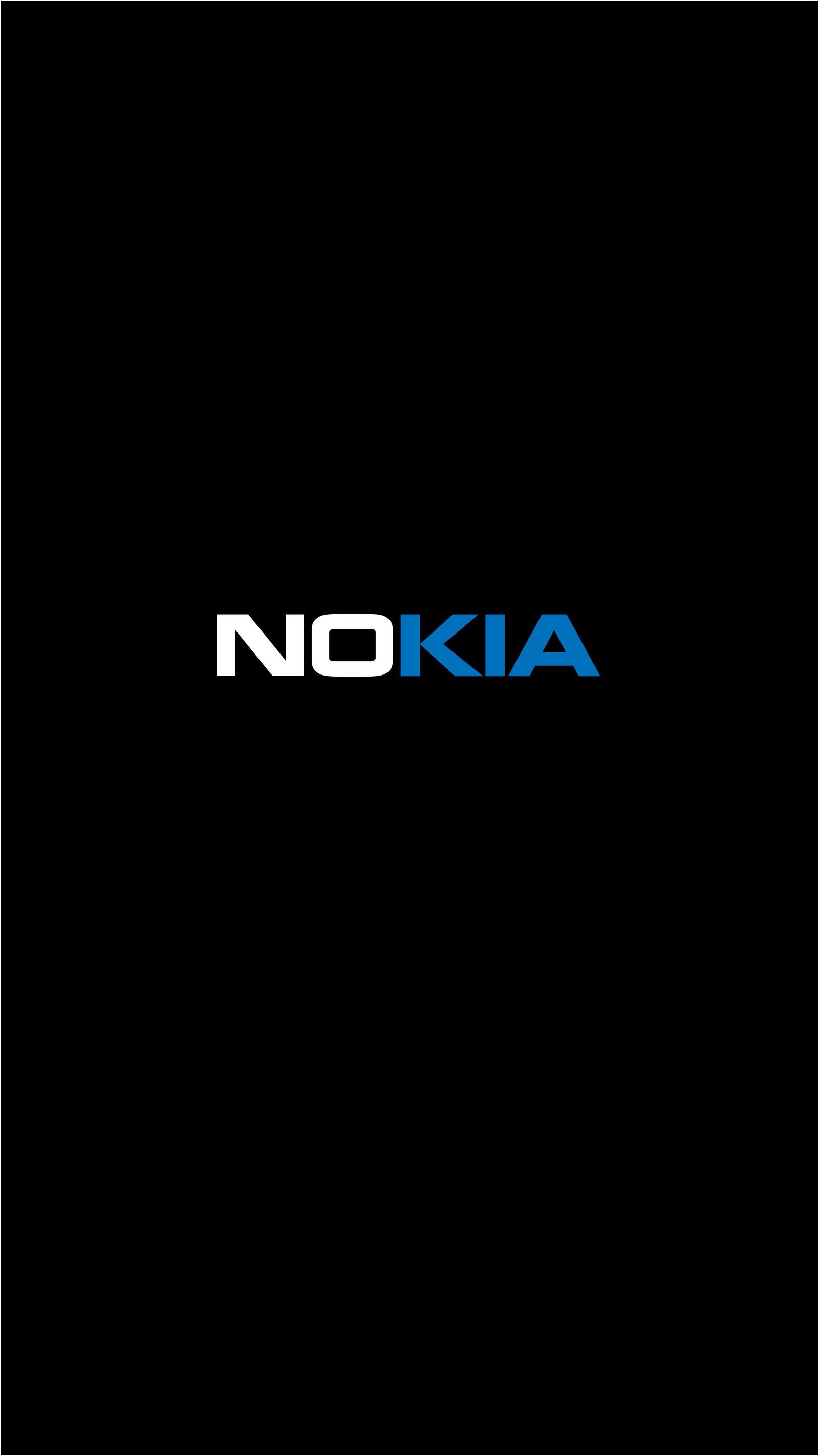 Nokia logo on a black background (android, black, note)