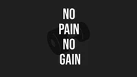 No Pain No Gain: Motivational Gym Quote on Dark Background