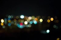 bokeh, luz, iluminação, noite, escuridão