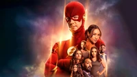 the flash series, flash, tv series, season 9, cast wallpaper