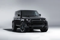 land rover defender 110, bond cars, 2021, monochrome, black edition wallpaper