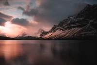 mountain, nature, lake, cloud, natural landscape