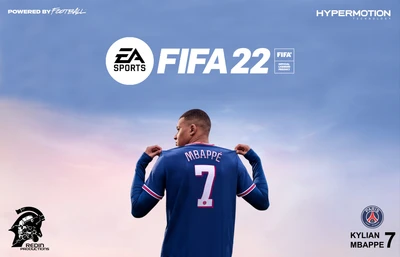 Kylian Mbappé in FIFA 22: Iconic Sports Gaming Wallpaper