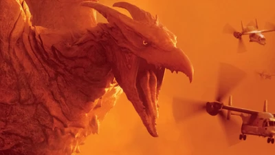 Rodan prend son envol au milieu du chaos dans "Godzilla : Roi des Monstres