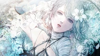 Whispers of Floral Elegance: Kaine from Nier Replicant