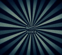 Nike Logo with Radiating Stripes Background