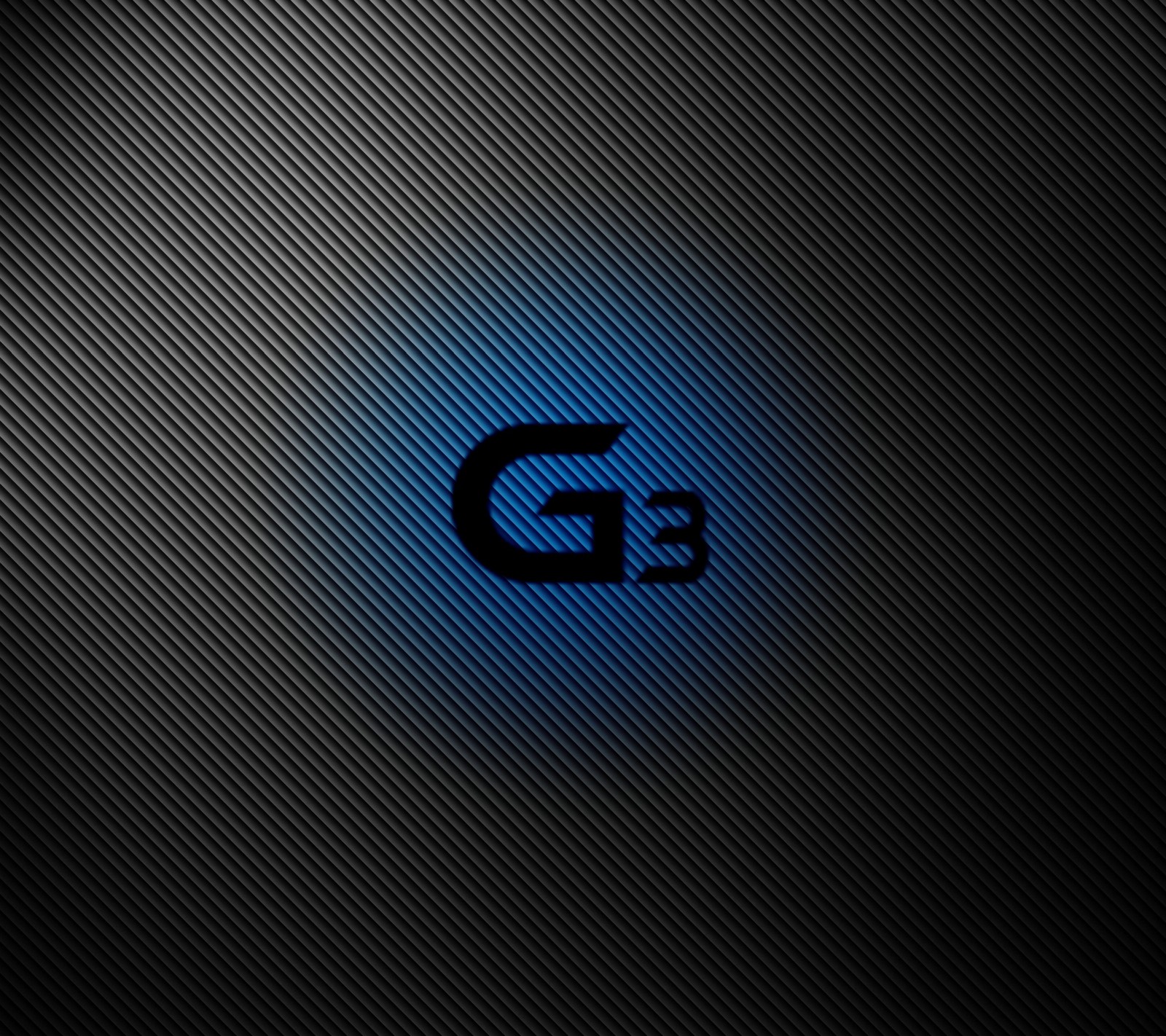 A close up of a black and blue logo on a black background (blue, lg g3, logo)