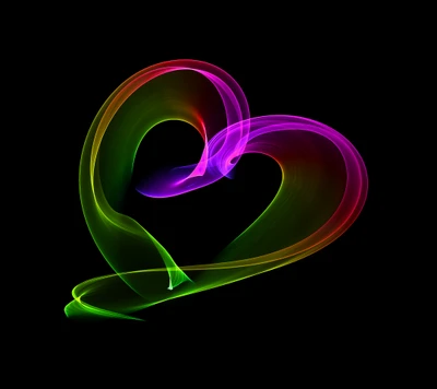 Colorful Neon Heart: A Vibrant Expression of Love and Light