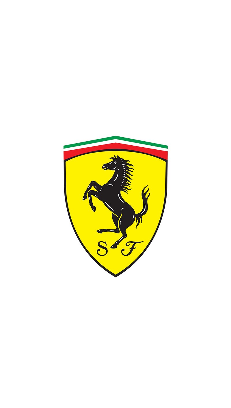 Логотип ferrari на белом фоне (машина, машины, iphone, логотип, супер)