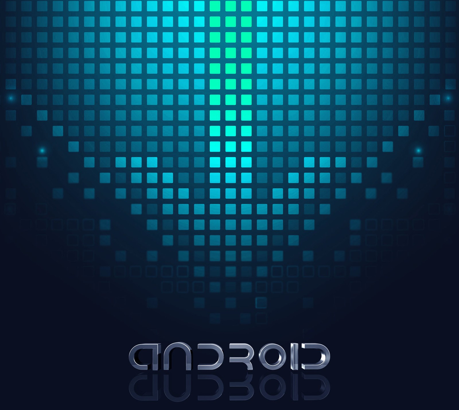 A blue background with a pixel pattern and the word deep (3d, android, background, best, black)