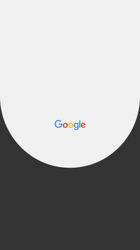 Logotipo minimalista de Google en contraste oscuro y claro