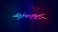 Cyberpunk 2077 Neon Artwork Featuring Zero Two