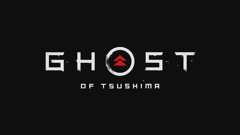 Логотип ghost of tsushima на черном фоне (призрак цусимы, видеоигра, логотип)