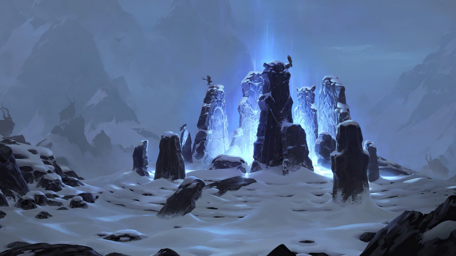 Baixar papel de parede wryding stones, legends of runeterra, jogo de vídeo