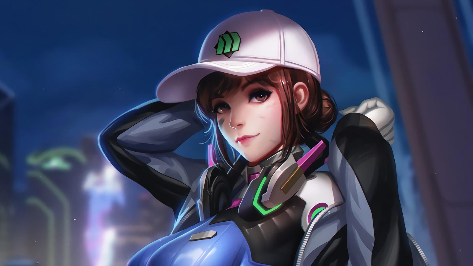 dva, overwatch, video game, art wallpaper