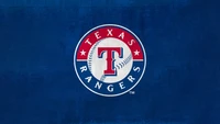 Logo de Texas Rangers MLB sobre fondo azul